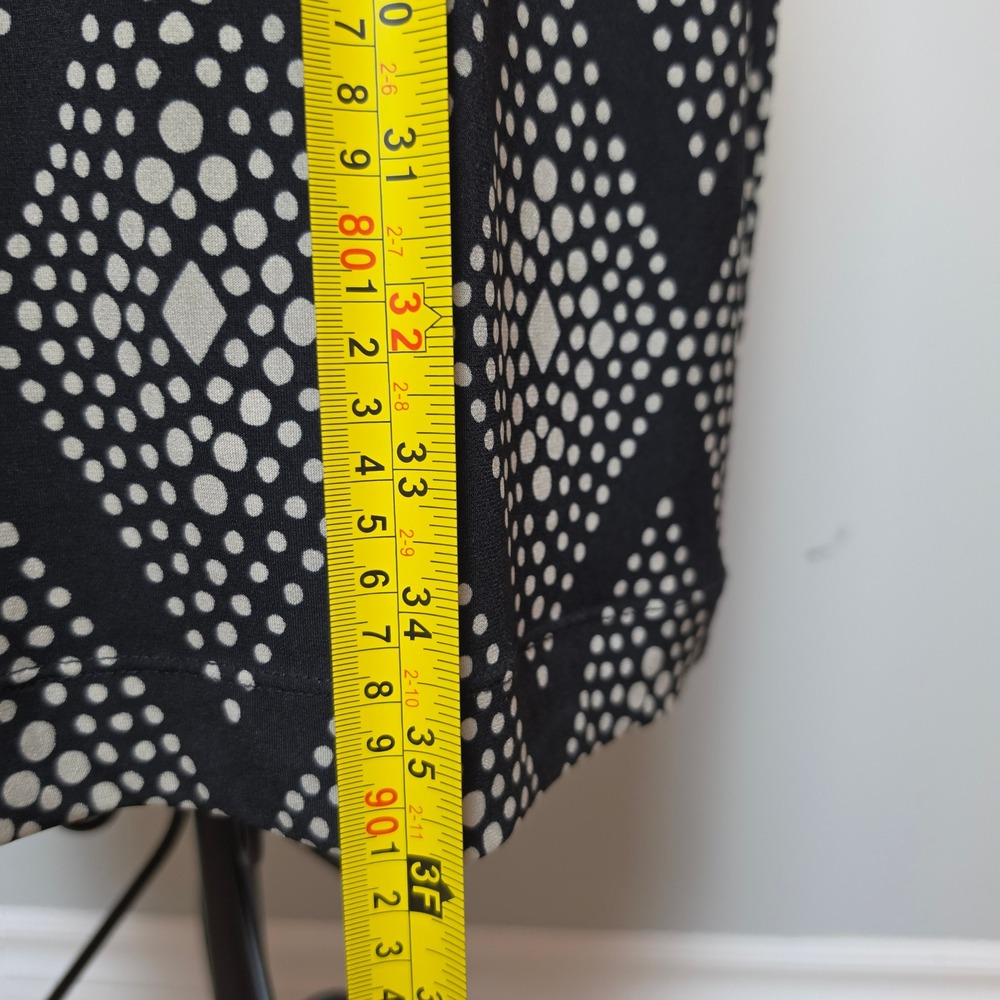 Ann Taylor Geometric Diamond Dot Print Sleeveless Belted Sheath Dress Size 10 - Picture 8 of 11